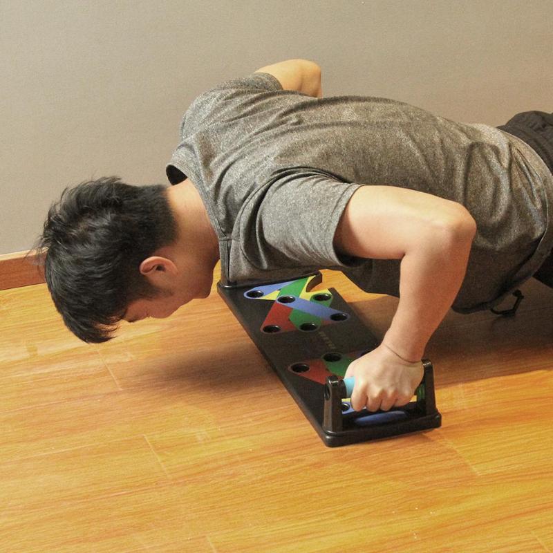 Support de planche push-up à 9 fonctions pour gymnastique d’intérieur
