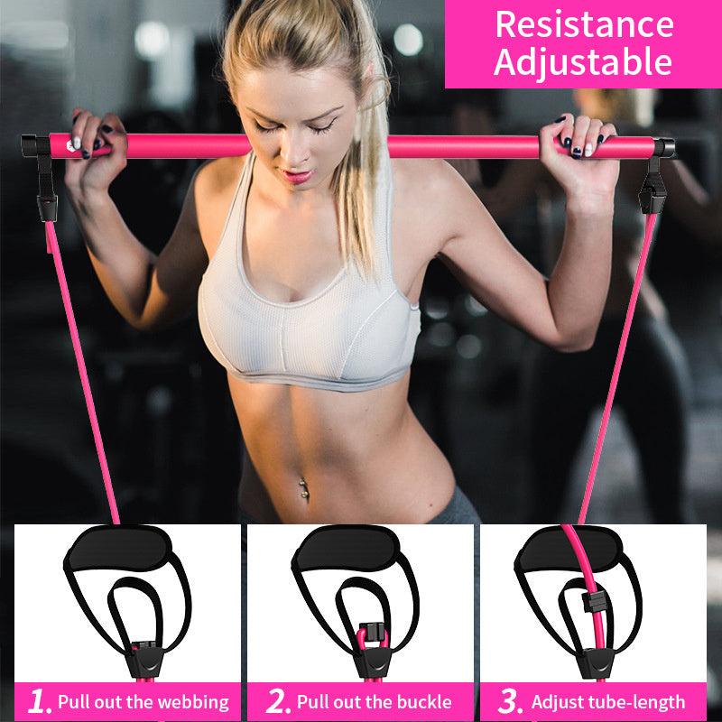 Élastique de musculation avec barre