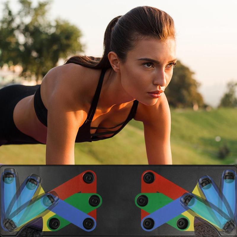 Support de planche push-up à 9 fonctions pour gymnastique d’intérieur