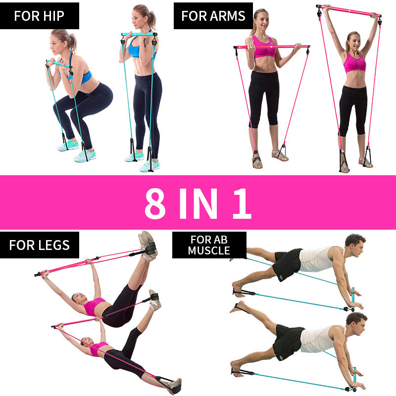 Élastique de musculation avec barre